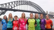Women's Big Bash League's captains posing at an official shoot in Sydney